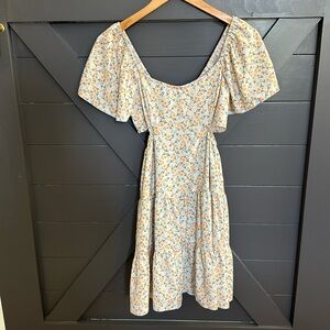 Flower cut out dress